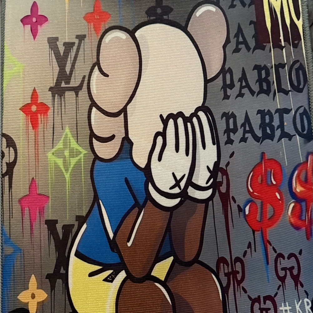 New KAWS Colorful Designer-Inspired Art Rug Poster 2ft 7in Long x 1ft 6in Wide - Picture 2 of 8